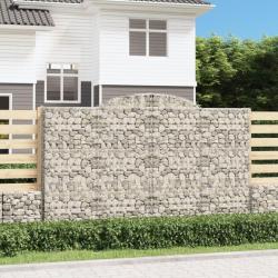 Panier de gabions arqué 300x30x180/200 cm Fer galvanisé