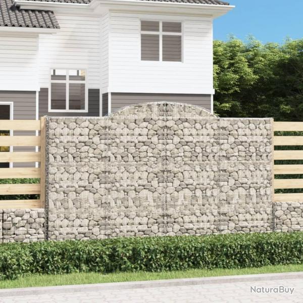 Panier de gabions arqu 300x30x180/200 cm Fer galvanis
