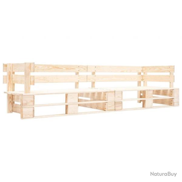 Canap de jardin palette 2 places bois naturel
