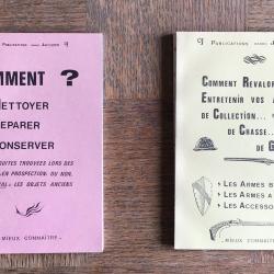 LIVRE Restauration des armes a feu COMMENT NETTOYER, REPARER, CONSERVER lot des 2 volumes