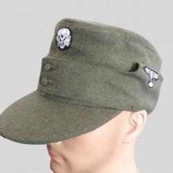 Casquette Allemande M.43 Feldgrau Elite Waffen Normandie 60