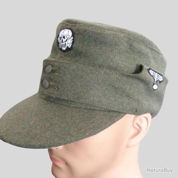 Casquette Allemande M.43 Feldgrau Elite Waffen Normandie 60