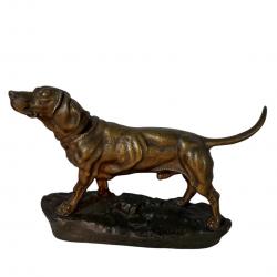 Jules Moignez chien de chasse sculpture