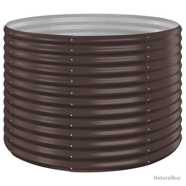 Jardinire bac lit surlev plantes fleurs terrasse jardin de jardin acier enduit de poudre marron