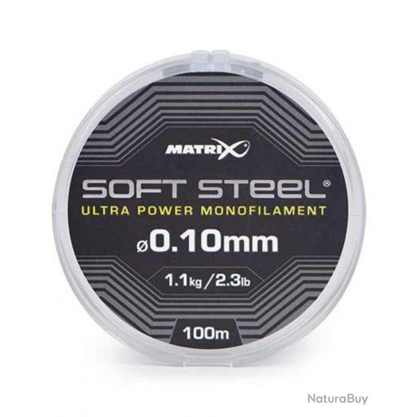 MATRIX FIL DE PCHE SOFT STEEL ULTRA POWER MONOFILAMENT MATRIX 0,10mm 100m
