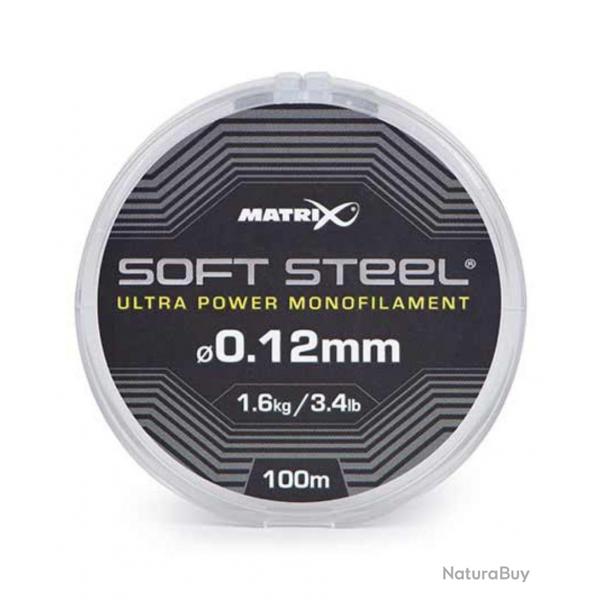 MATRIX FIL DE PCHE SOFT STEEL ULTRA POWER MONOFILAMENT MATRIX 0,12mm 100m