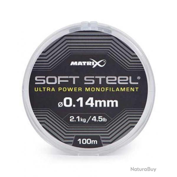 MATRIX FIL DE PCHE SOFT STEEL ULTRA POWER MONOFILAMENT MATRIX 0,14mm 100m