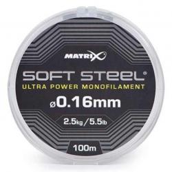 MATRIX FIL DE PÊCHE SOFT STEEL ULTRA POWER MONOFILAMENT MATRIX 0,16mm 100m
