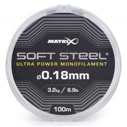 MATRIX FIL DE PÊCHE SOFT STEEL ULTRA POWER MONOFILAMENT MATRIX 0,18mm 100m