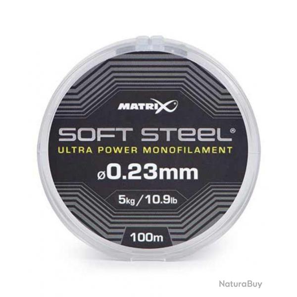 MATRIX FIL DE PCHE SOFT STEEL ULTRA POWER MONOFILAMENT MATRIX 0,23mm 100m