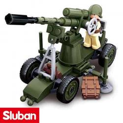 Jeu de construction canon anti-aérien WWII Sluban - Modèle historique détaillé