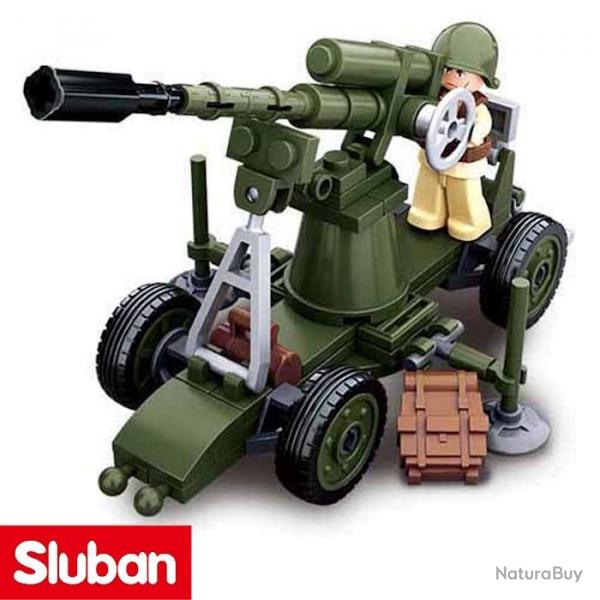 Jeu de construction canon anti-arien WWII Sluban - Modle historique dtaill