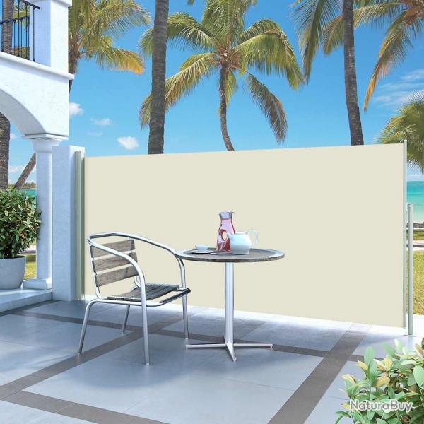 Auvent latral rtractable 120 x 300 cm Blanc cass