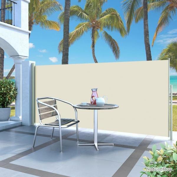 Auvent latral rtractable 140 x 300 cm Blanc cass