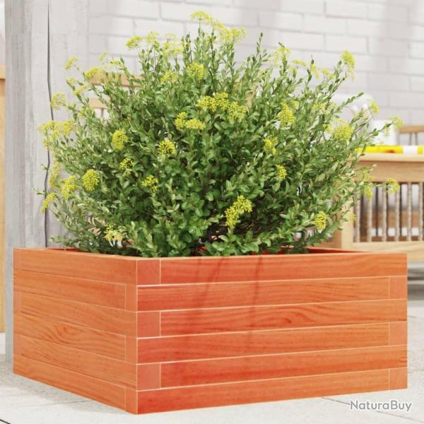 Jardinire cire marron 50x50x23 cm bois de pin massif