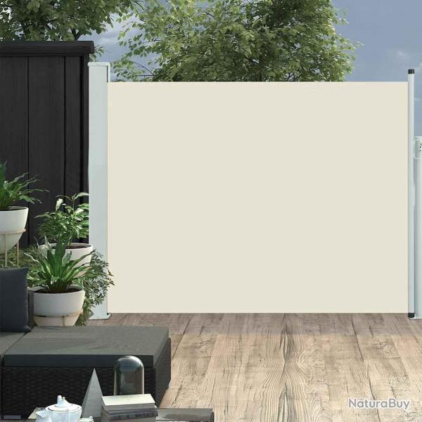 Auvent latral rtractable de patio 140x500 cm Crme