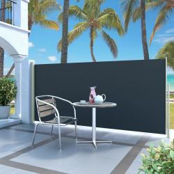 Auvent latéral rétractable de patio 140x300 cm Noir
