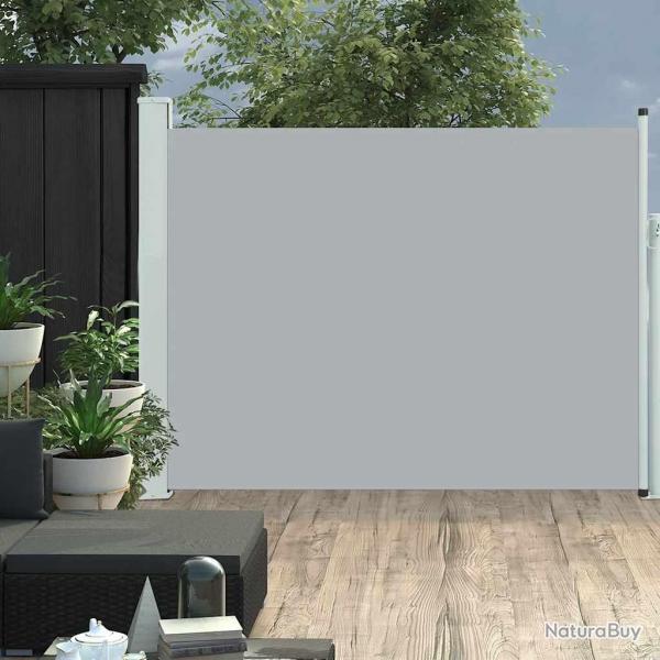 Auvent latral rtractable de patio 140x500 cm Gris