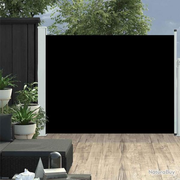Auvent latral rtractable de patio 140x500 cm Noir