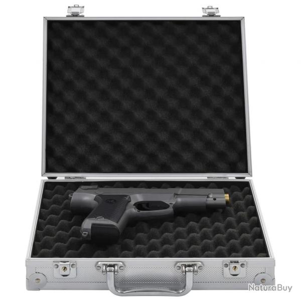 Mallette pour arme  feu Aluminium ABS Argent