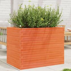 Jardinière cire marron 90x60x68,5 cm bois de pin massif