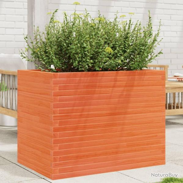 Jardinire cire marron 90x60x68,5 cm bois de pin massif