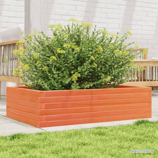 Jardinire cire marron 90x60x23 cm bois de pin massif