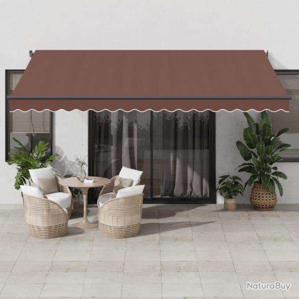 Auvent manuel rtractable marron 450x350 cm