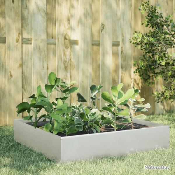 Lit surlev de jardin 100x100x33,5 cm acier inoxydable