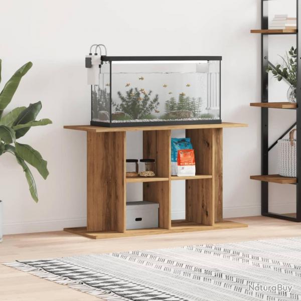 Support d'aquarium chne artisanal 100x40x60 cm bois ingnierie