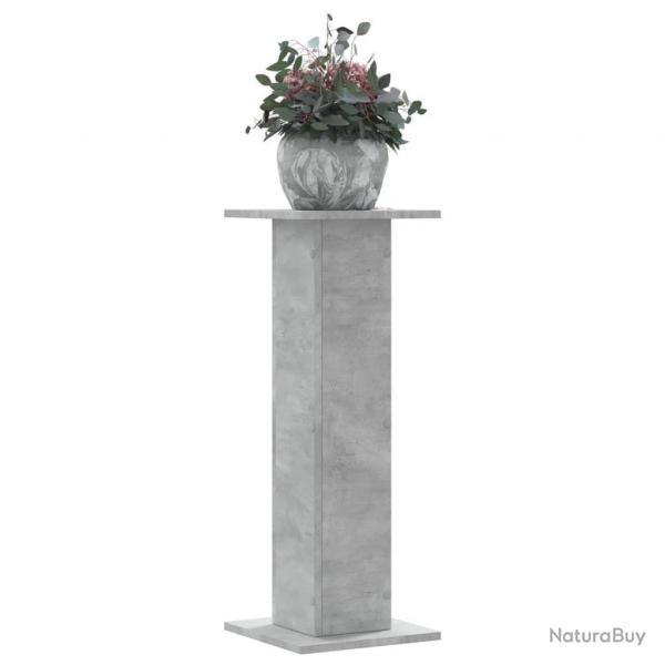 Supports pour plantes 2 pcs gris bton bois d'ingnierie
