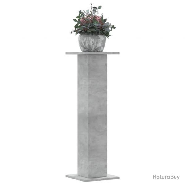 Supports pour plantes 2 pcs gris bton bois d'ingnierie
