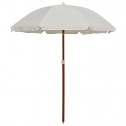 Parasol de jardin avec mât en acier 180 cm Sable