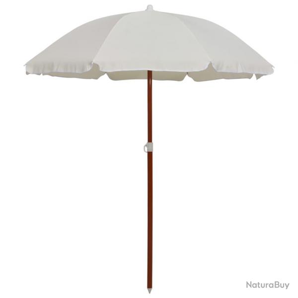 Parasol de jardin avec mt en acier 180 cm Sable