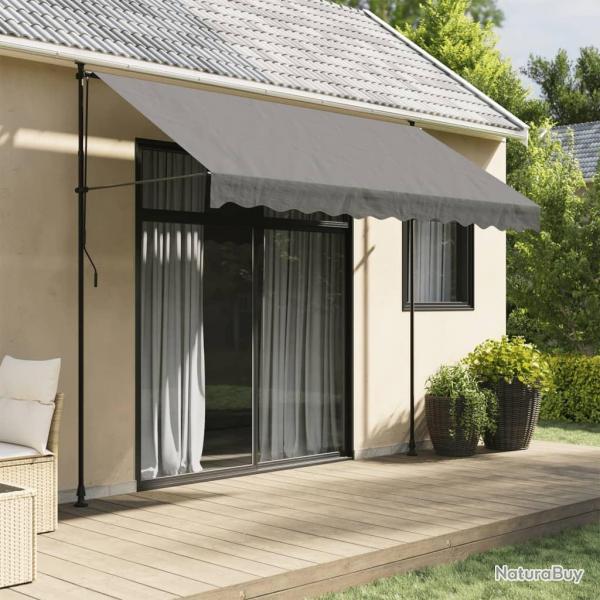 Auvent rtractable anthracite 300x150 m tissu et acier