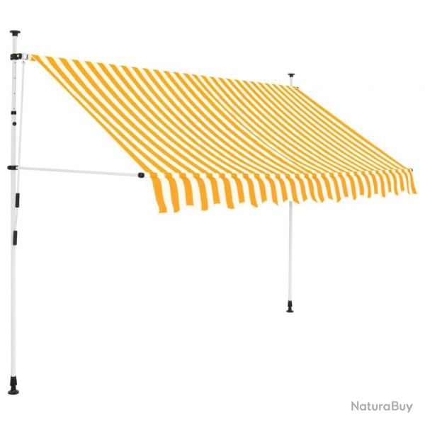Auvent rtractable manuel 300 cm Rayures oranges et blanches