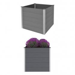 Lit surélevé de jardin WPC 100x100x91 cm Gris