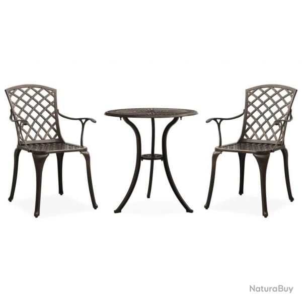 Ensemble de bistro 3 pcs Aluminium coul Bronze