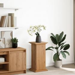 Piédestal avec rangement chêne artisanal bois d'ingénierie