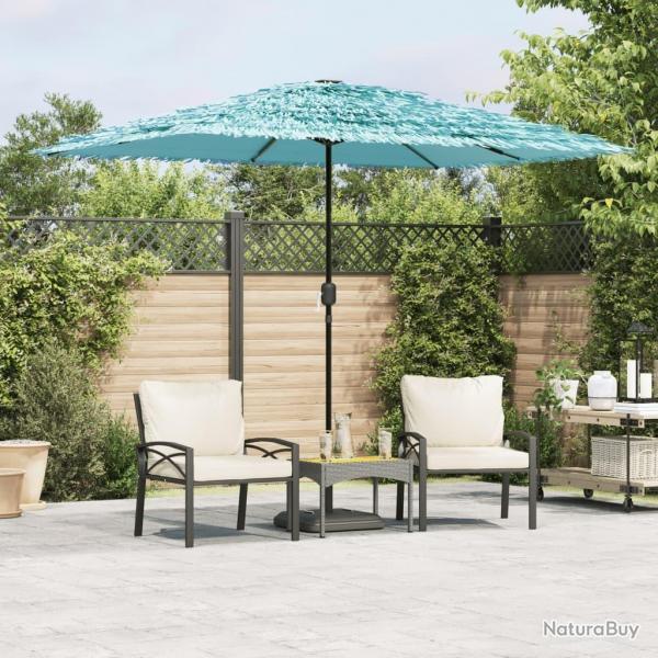 Parasol de jardin avec mt en acier bleu 300x200x250 cm