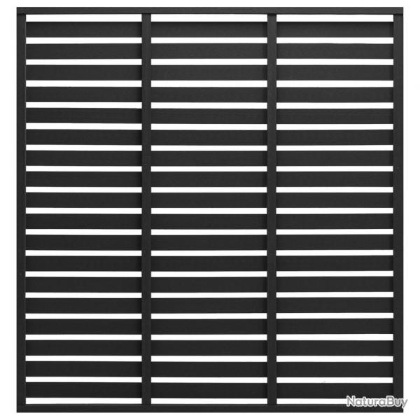 Panneau de clture WPC 180x180 cm Noir