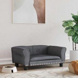 Lit pour chien gris foncé 70x45x30 cm velours