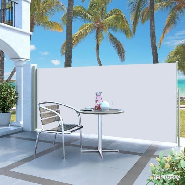 Auvent latral rtractable de patio 140x300 cm Crme