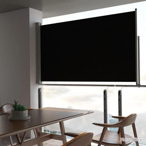 Auvent latral rtractable de patio 140 x 300 cm Noir