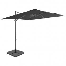 Parasol de jardin avec base portable anthracite