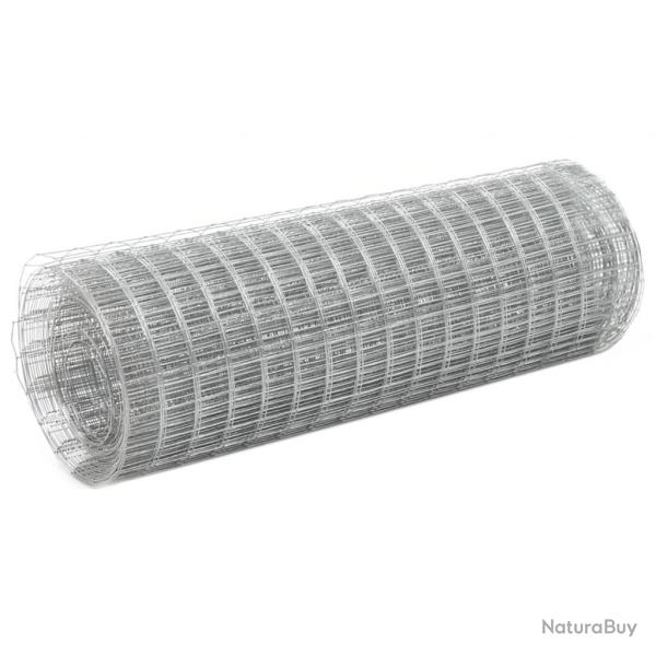 Grillage pour volire acier galvanis 10x0,5 m argent