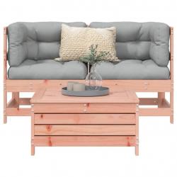 Salon de jardin 3 pcs bois massif sapin de douglas