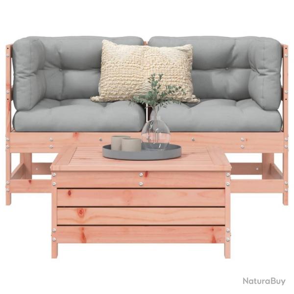 Salon de jardin 3 pcs bois massif sapin de douglas
