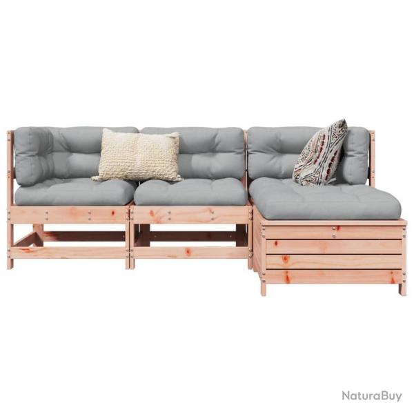 Salon de jardin 4 pcs bois massif sapin de douglas