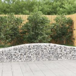 Paniers à gabions arqués 3 pcs 400x50x40/60 cm Fer galvanisé